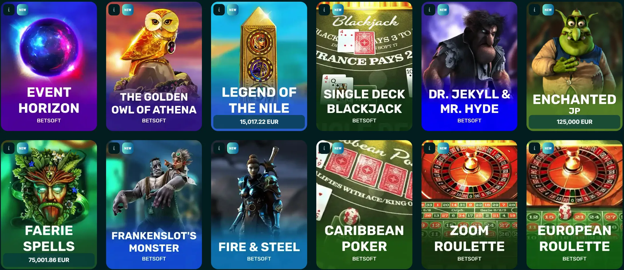 Spinaconda Casino live casino game shows in de lobby