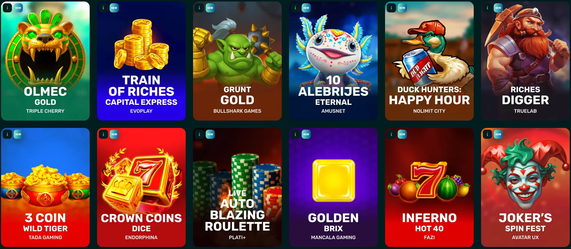 Spinaconda Casino nieuwe games met diverse providers